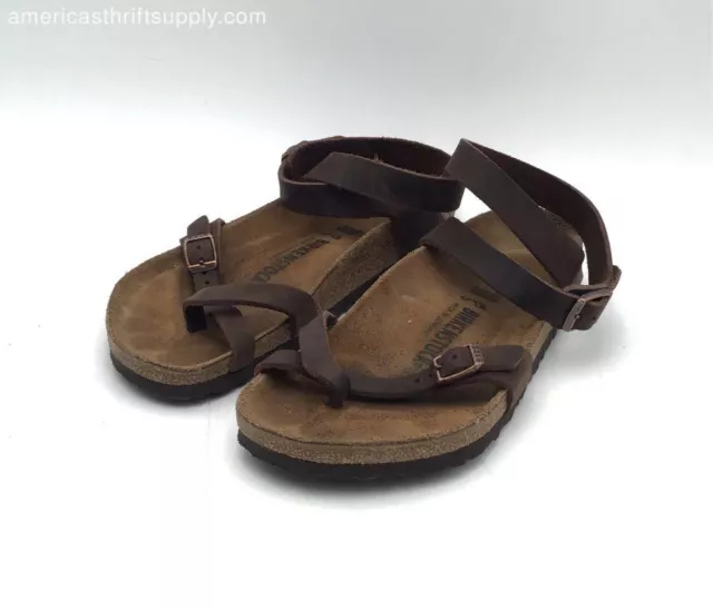 Birkenstock Women's Brown Adjustable Strappy Sandals - Size EUR 40