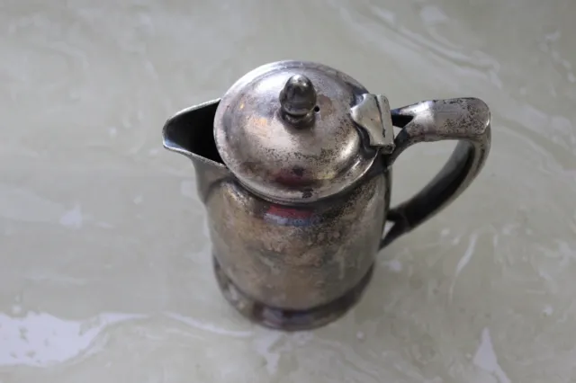 As Found, Vtg. Silver Soldered Tea Pot From Union Pacific Railroad