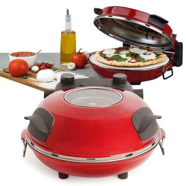 Forno pizza elettrico doppia resistenza doppio termostato pietra refrattaria