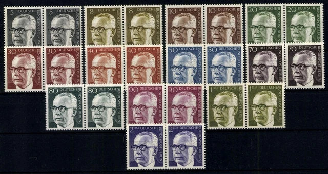 Berlin, MiNr. 359-370, waagerechte Paare, postfrisch / MNH - 609872