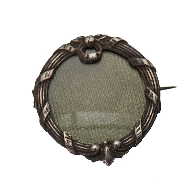 Broche Ancienne En Argent Début 20ème Siècle - Porte-photo Métal - Bijou Vintage