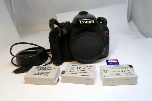 Canon EOS Rebel T2i 18 MP Digital SLR Camera - Black (Body Only) - tested, works 2