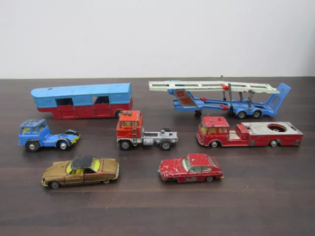 Corgi + Corgi Major Toys Diecast Vehicle Lot Horse Box Fire Engine c.1960s