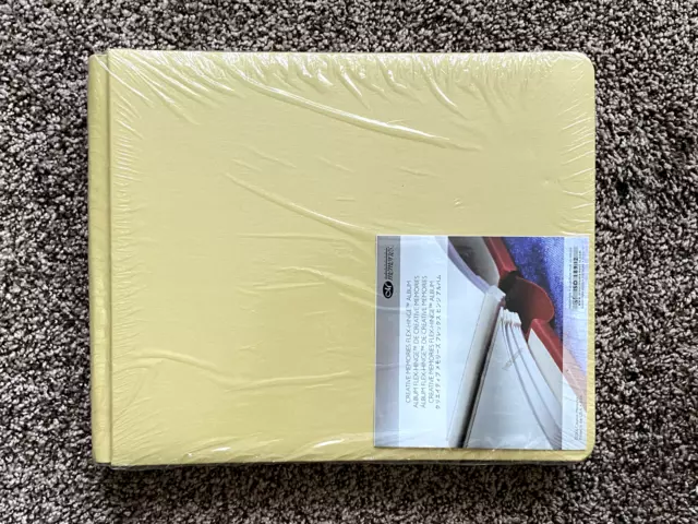 CREATIVE MEMORIES 10X12 FLEX HINGE PHOTO ALBUM Yellow W 15 PAGES