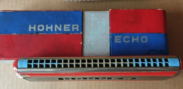 Rare Harmonica  Hohner Echo / 48 Trous / Avec Boite / Vintage / Année 40
