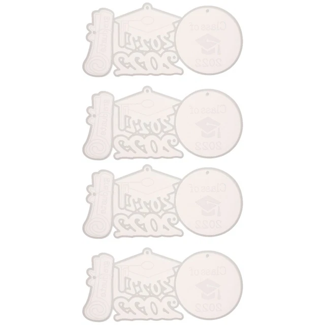 4 PCs Silikonschlüsselkette Anhänger Schimmelpilzabschlussmotiven