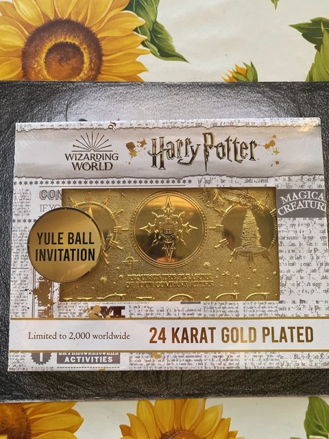 HARRY POTTER 24K Gold Plated Hogwarts Express Ticket New And