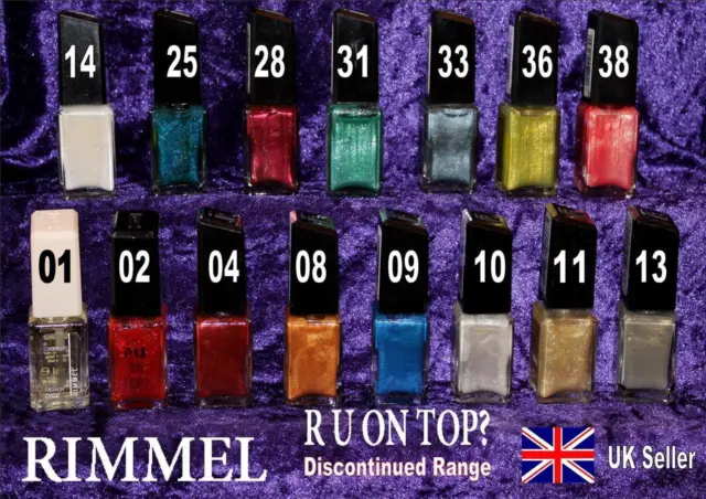 RIMMEL NAIL POLISH varnish Discontinued RARE glitter shine shimmer 8ml  AMAZING £ - PicClick UK