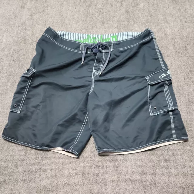 Vintage QUICKSILVER Board Shorts Mens 42 Blue Surf Swim Trunks  Drawstring