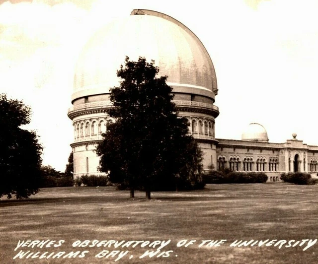 Yerkes Observatory Williams Bay, Wi. 1944 RPPC Street View University Of Chicago