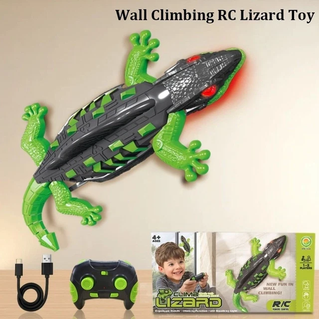 REMOTE CONTROL WALL Climbing Lizard RC Toy Electric Gecko RC Toy For ...