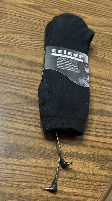 XL Black Electric Heated Socks Winter Thermal Warm Skiing Hunting NWT