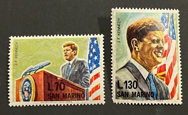 Travelstamps: 1964 San Marino Stamps Scott #607-608 JFK, in Memoriam MNH OG