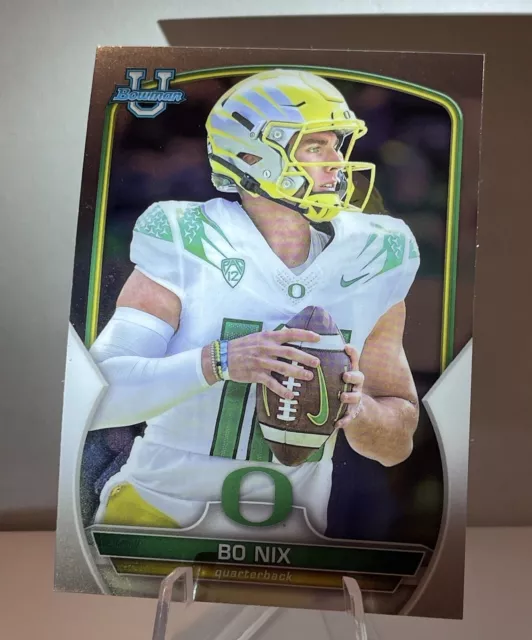 BO NIX (2024 Draft Top 5 QB?) 2022 Bowman Chrom U Oregon Enten 🙂 EUR