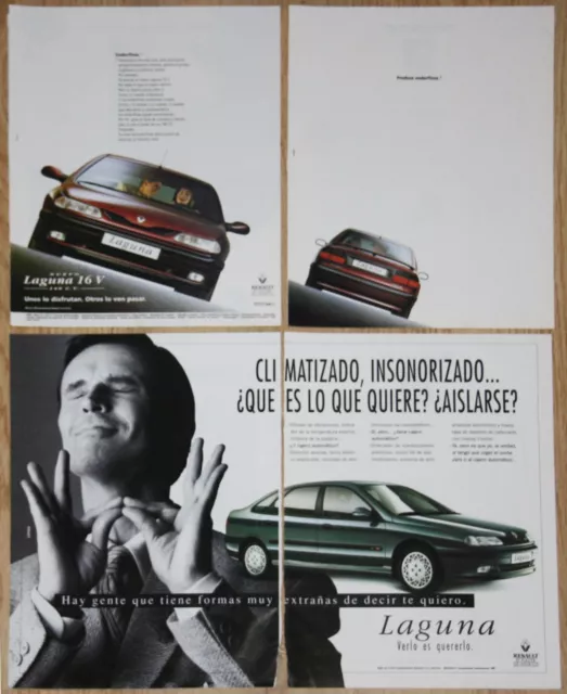 RENAULT LAGUNA 3x 1990s Spain ADS publicidad coche ad publicidad promo car