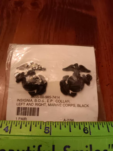 USMC New Small Black Collar EGA'S- Eagle Globe And Anchor- Marines (24-877)