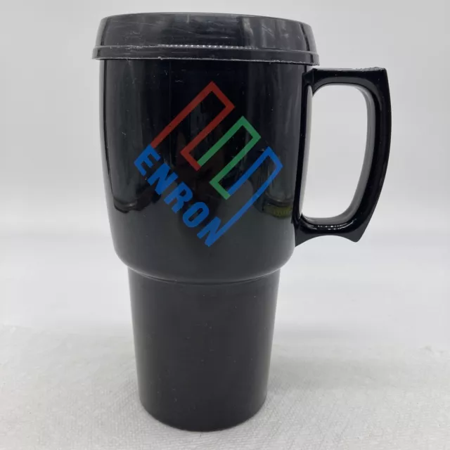 Vintage Enron Black Travel Mug Coffee Cup Logo Vision USA Vintage Enron Black Travel Mug Coffee Cup Logo Vision USA