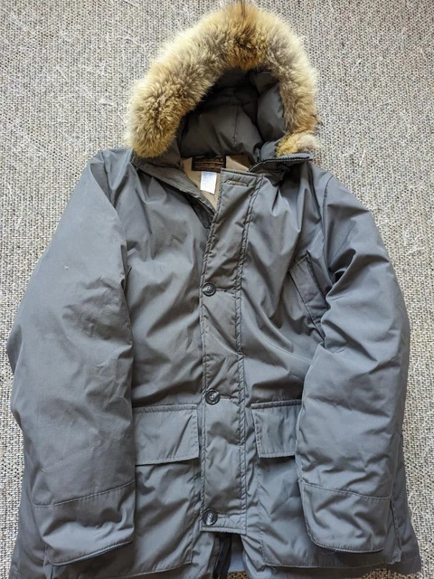 VINTAGE USA MADE EDDIE BAUER parka GOOSE DOWN coat 2XL gray 1980s ...