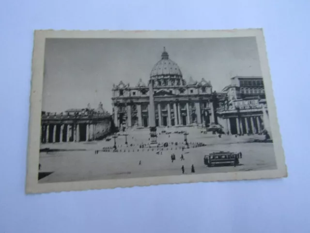 ROMA piazza e basilica di s.pietro - viaggiata senza francobollo