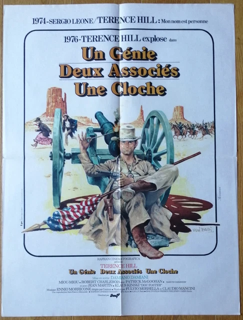 GENIE DEUX ASSOCIES CLOCHE terence hill affiche cinema originale 80x60 western