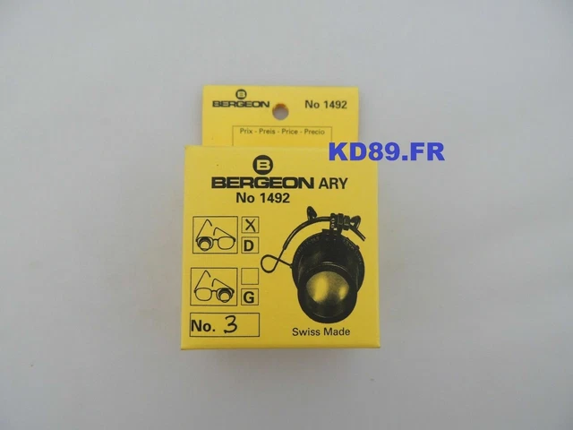 Loupe D'horloger Bergeon 2611-TN-4 - Grossissement X2.5 - Bague Alu - Neuf Avec étiquette
