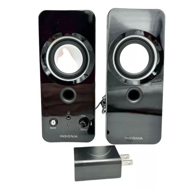 Insignia Stereo Speaker System with Bluetooth 7.5 x 4 Black Model NS-2810BT
