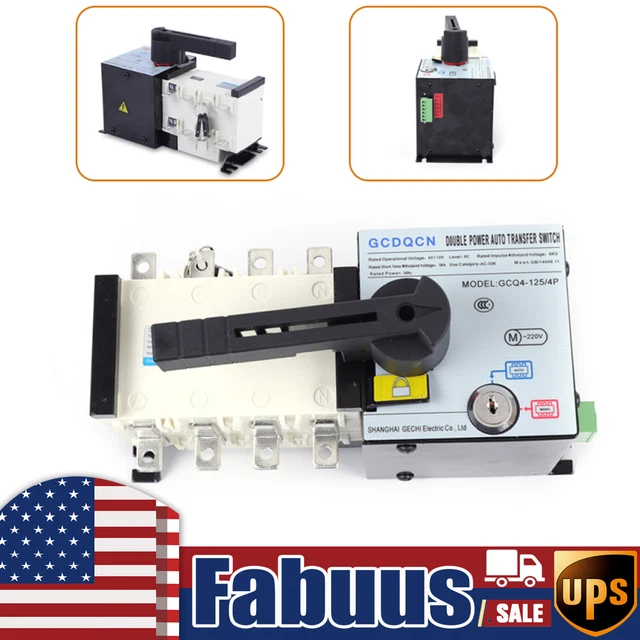 100 Amp Generator Transfer Switch - 24,000 Watt Safety Switch For Outdoor Power Transfer