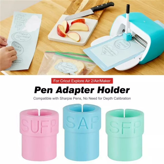 3 x Sharpie Pen Adapter Accessories For Cricut Air, Air2, Explore & Maker