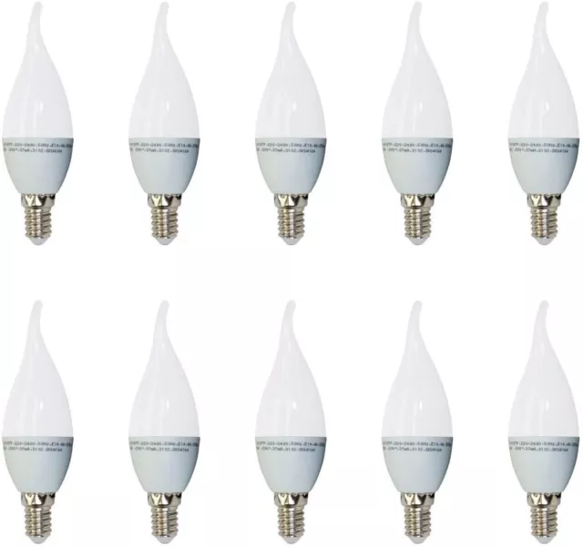 Lampadine led 4W 10 Pz Candela Fiamma V-TAC attacco E14 VT-1818TP 2700K SKU4164