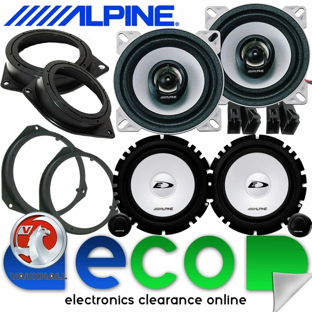 Vauxhall Astra H 2004-2010 Alpine 360 Watts 10cm 4 Inch 2 Way Rear Door Speakers | UK