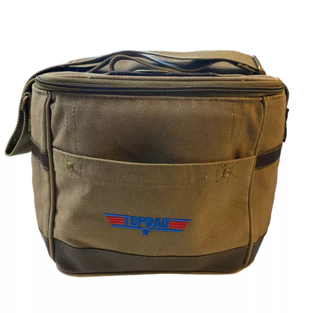 Top Dad Top Gun Logo Rothco Canvas Insulated Cooler Bag Olive Green 2608