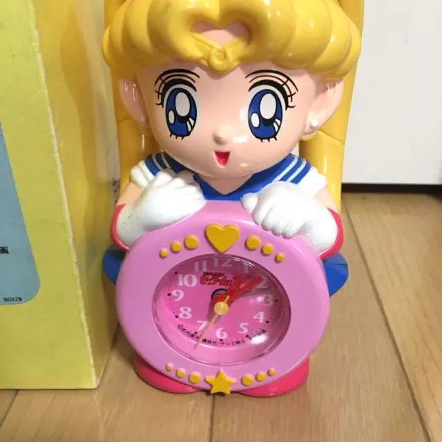 Sailor Moon S Alarm Clock Vintage Showa Retro Rare w/Box Tested From Japan BWB