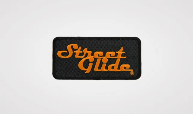 Toppa Harley-Davidson 4"" Street Glide Patch circa 10,48 x 4,45 cm nero arancione