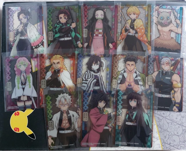 DEMON SLAYER STAINED Glass Cards Bundle Tanjiro Nezuko Inosuke Zenitsu
