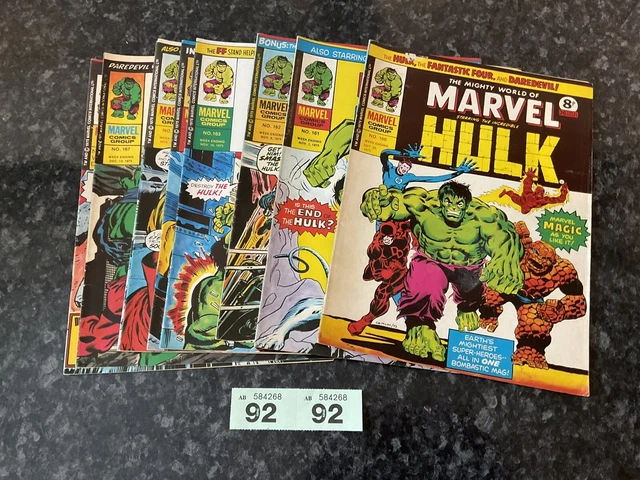 Mighty World Of Marvel….hulk/daredevil/fantastic Four..uk Comic Bundle…..lot….92