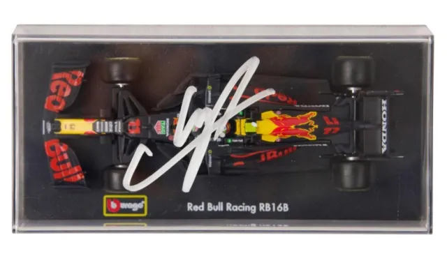 Sergio Checo Perez SIGNED Red Bull Replica Formula 1 Car 1:43 Scale (Beckett)