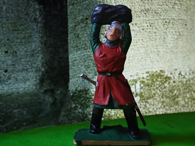 Figurine Elastolin - Chevalier Normand à Cheval - Moyen Âge - 7cm