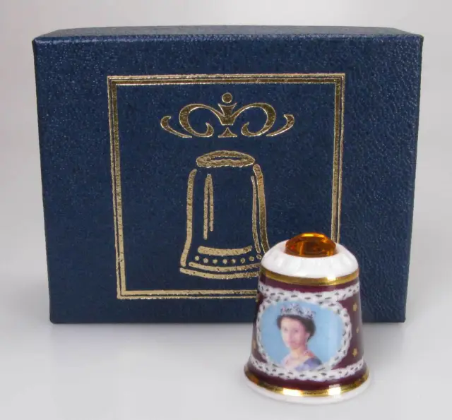 Fingerhut thimble Queen Elizabeth Königin Elisabeth Goldjubiläum England neu