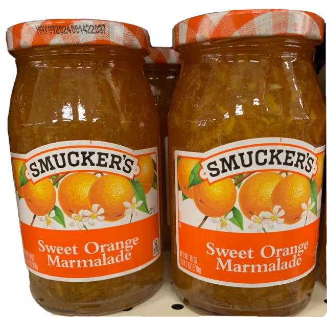 Smucker's Orange Marmalade, 18 oz Set Of Two Jars Exp. 2024