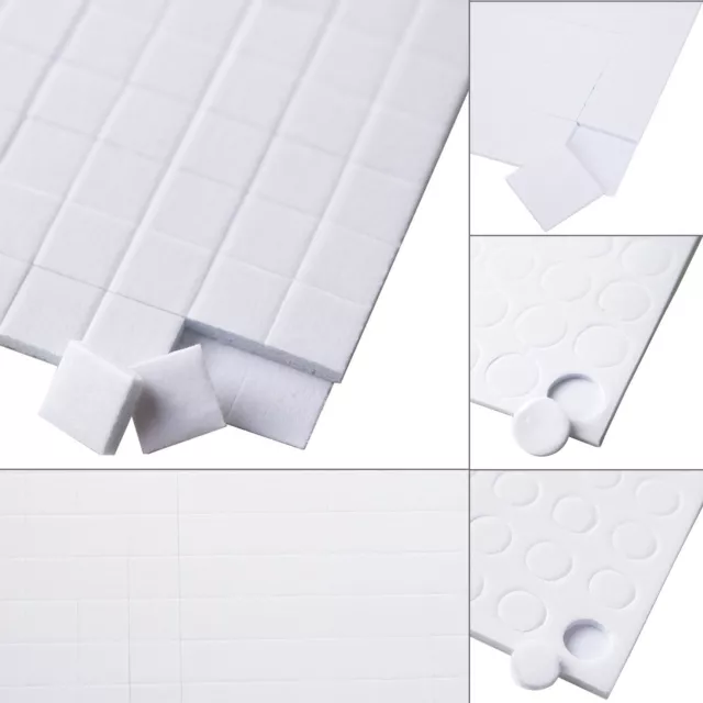 3D 400 Sticky Pads 5mm x 2mm Thick Double-Sided Adhesive Foam Card Making  Craft