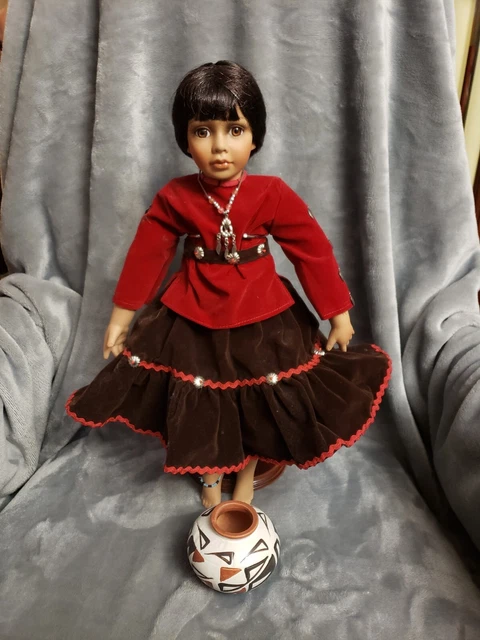 Navajo Porcelain Doll Heritage Signature