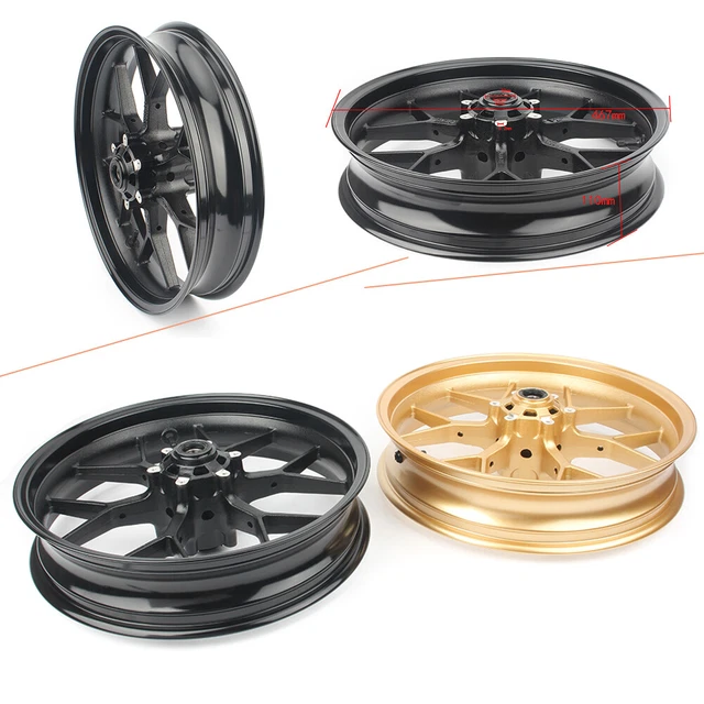 Motorcycle Front Wheel Rim Hub Aluminum Fit Honda CBR600RR F5 2013-18 Black/Gold