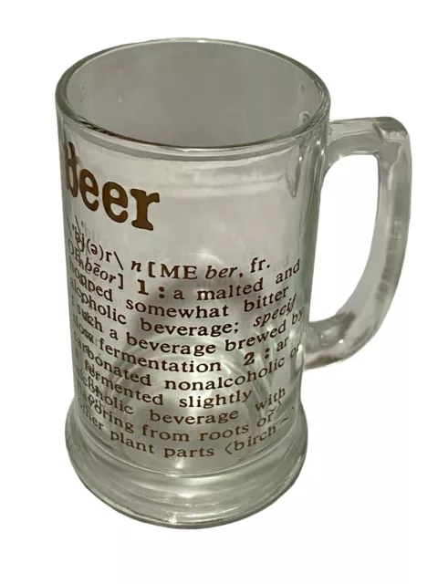 Definition Of Beer Engraved Glass Mug