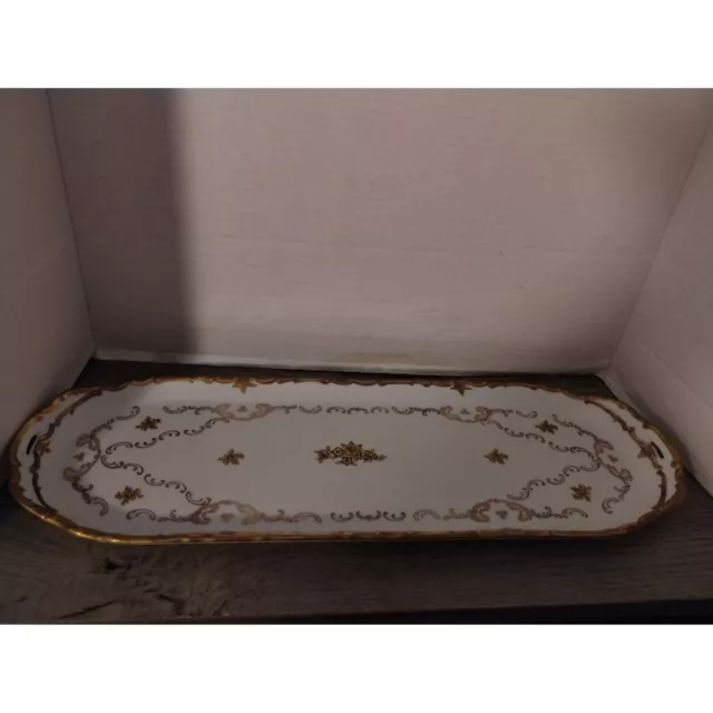 20" Reichenbach Antique Fine Bone China Tray/Platter German Democratic Republic