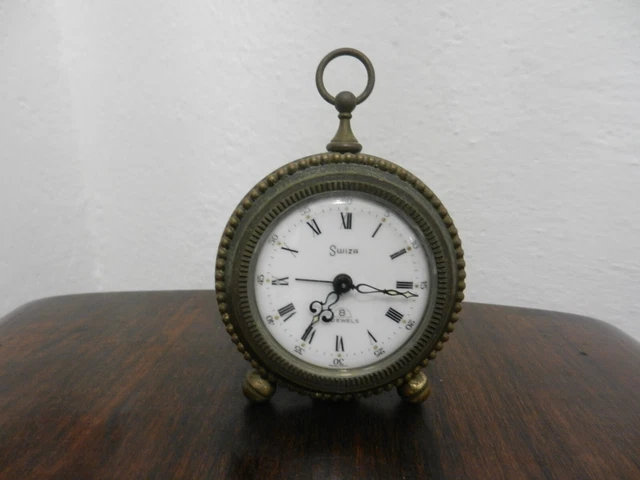  Sveglia da tavolo vintage Swiza 8, 7 jewels, Swiss made