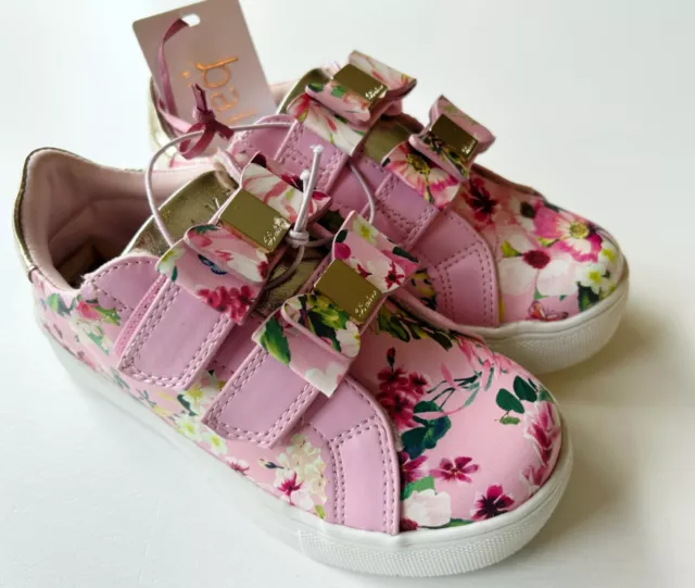 Ted Baker Pink Floral Trainers Shoes Size UK 10 Girls BNWT (EU 28) RRP £38 BNWT