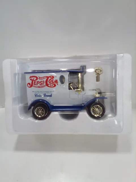 Pepsi Cola Coin Bank Truck - Golden Wheel with Key - New in Package