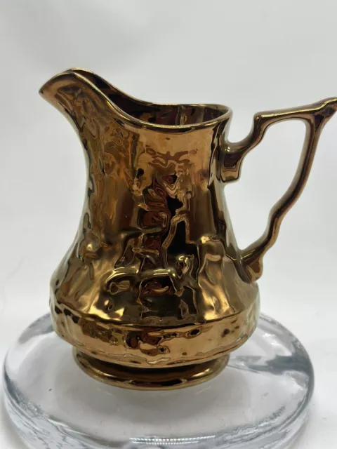 Vintage Wade of England Copper Lustreware Pitcher MCM