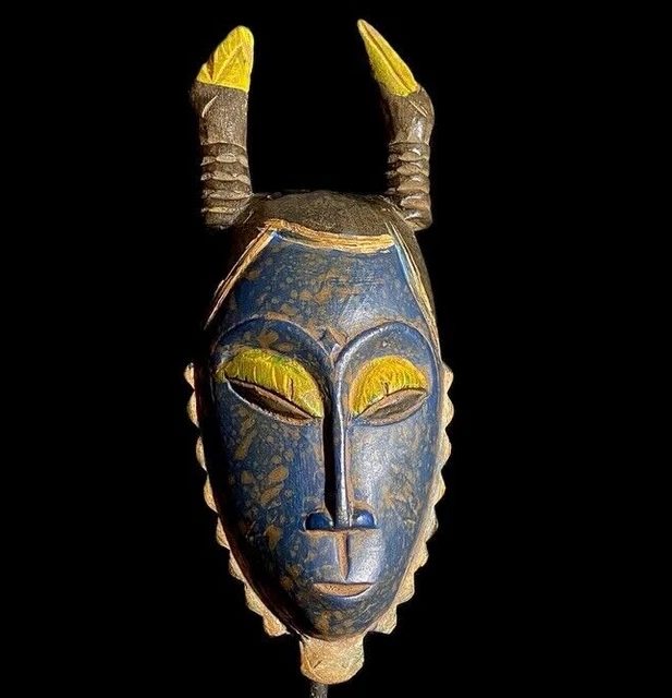 African Tribal African Hand mask Face African Hand Wooden Guro Africa -8660