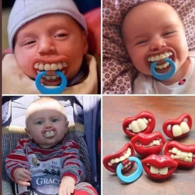 Safety Orthodontic Teeth Dummy Silicone Mustache Pacifier Feeder Nipple